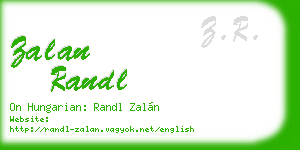 zalan randl business card